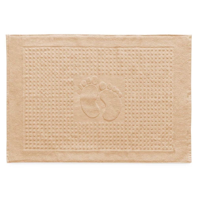 Dywanik łazienkowy 50x70 Stopki, 100% bawełna, kolor cappuccino - Darymex