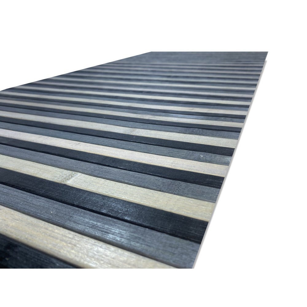 TAPIS de CUISINE WOODY en BOIS de BAMBOU NOIR GRIS DÉGRADÉ toutes les mesures Cm. 50x120 - 4