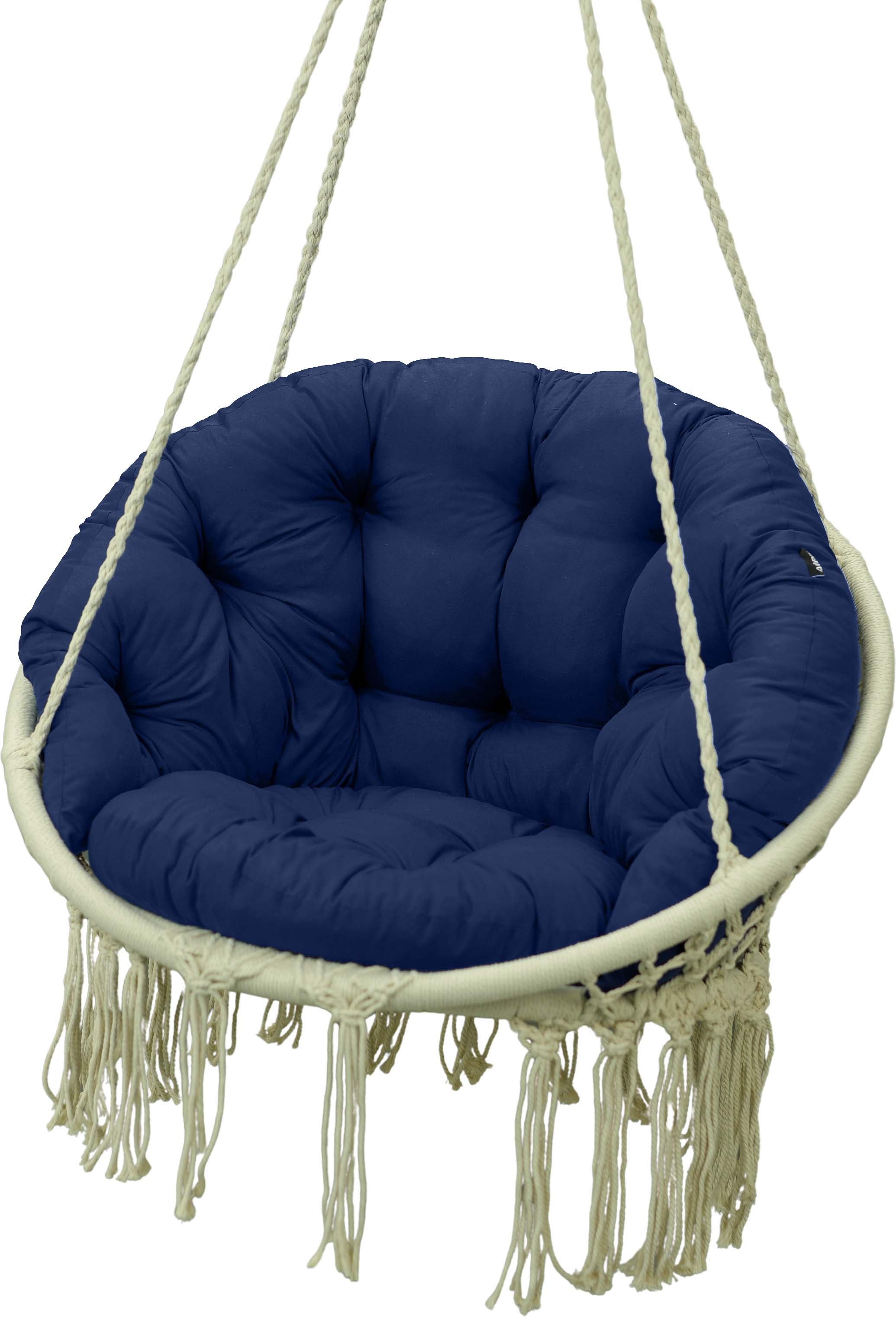 Poduszka ogrodowa na krzesło huśtawkę wiszącą bocianie gniazdo AMPO 110x60 cm granatowy 1 szt.