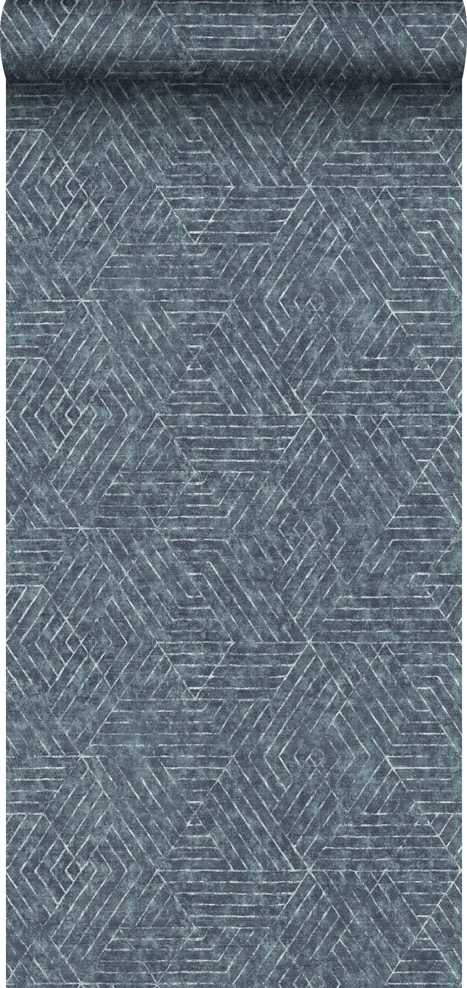 Tapeta linie graficzne szaro-niebieskim - 53 cm x 10 m - SANDERS &amp; SANDERS