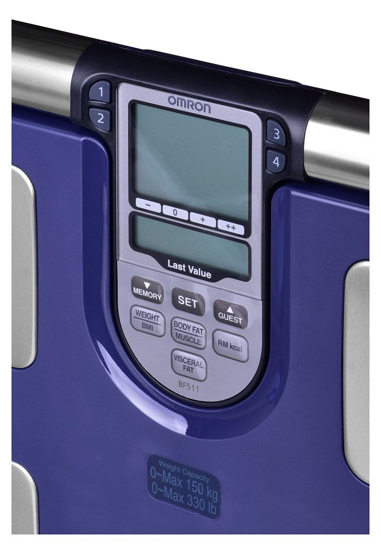 Omron BF511 Cuadrada Azul Báscula personal electrónica - 5