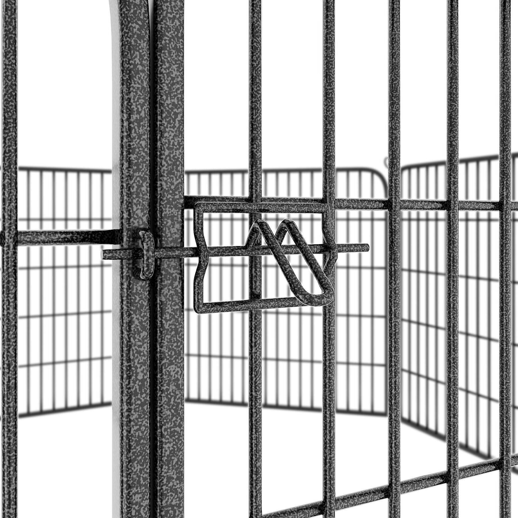 Enclos en acier modulable en 8 parties pour chiens 80 cm TECTAKE - 7