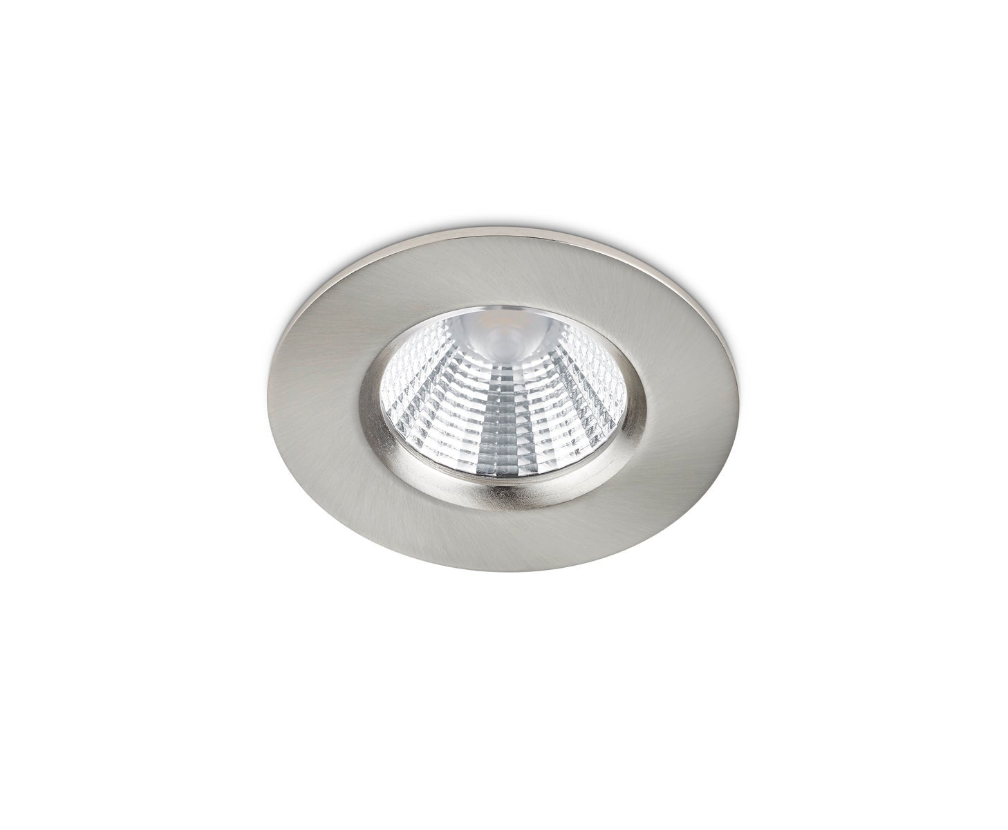 Oprawa stropowa sufitowa wpuszczana Zagros srebrna LED 5.5W 3000K 345 lm wym: 5,4 x 8,5 x 8,5 cm okrągła Trio