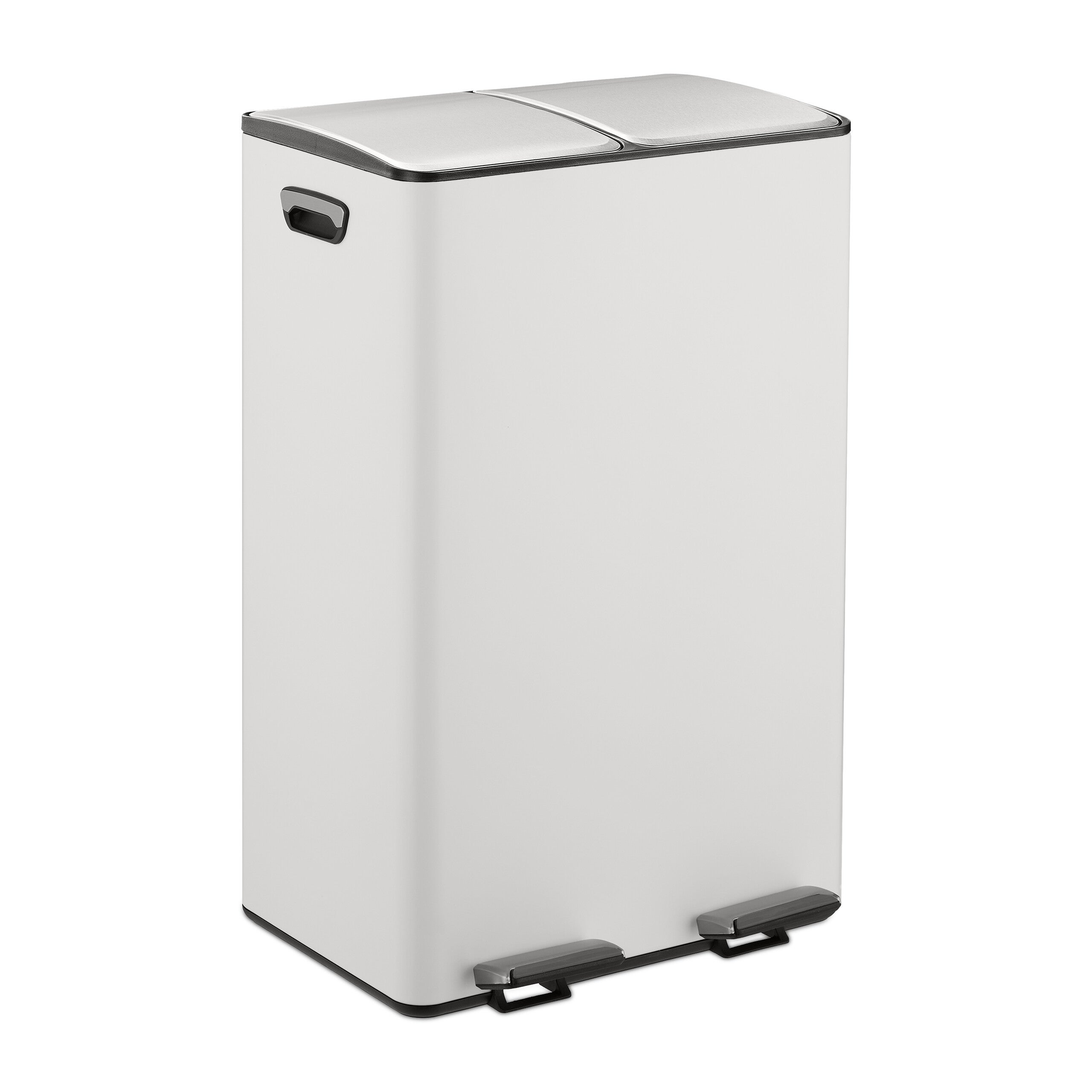 Poubelle Suspendue Relaxdays 5L - Pour Salle De Bain/Cuisine - Seau Amovible - Fixation Adhésive Ou Crochet