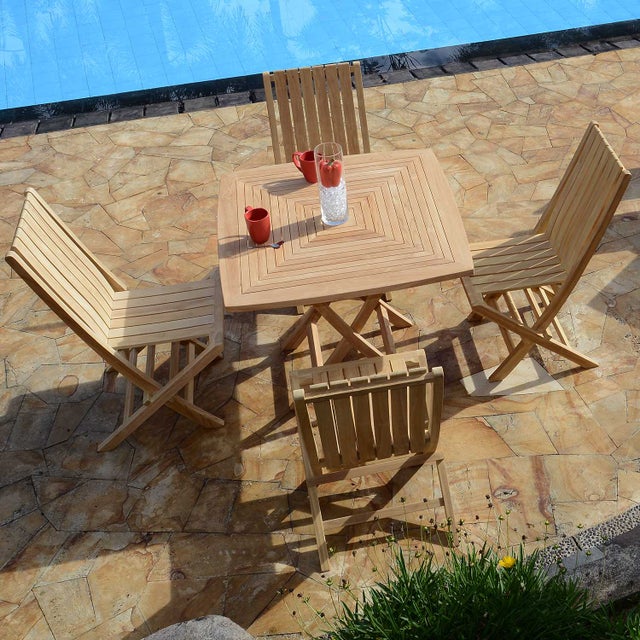 Salon de jardin en teck massif Antibes, 4 places