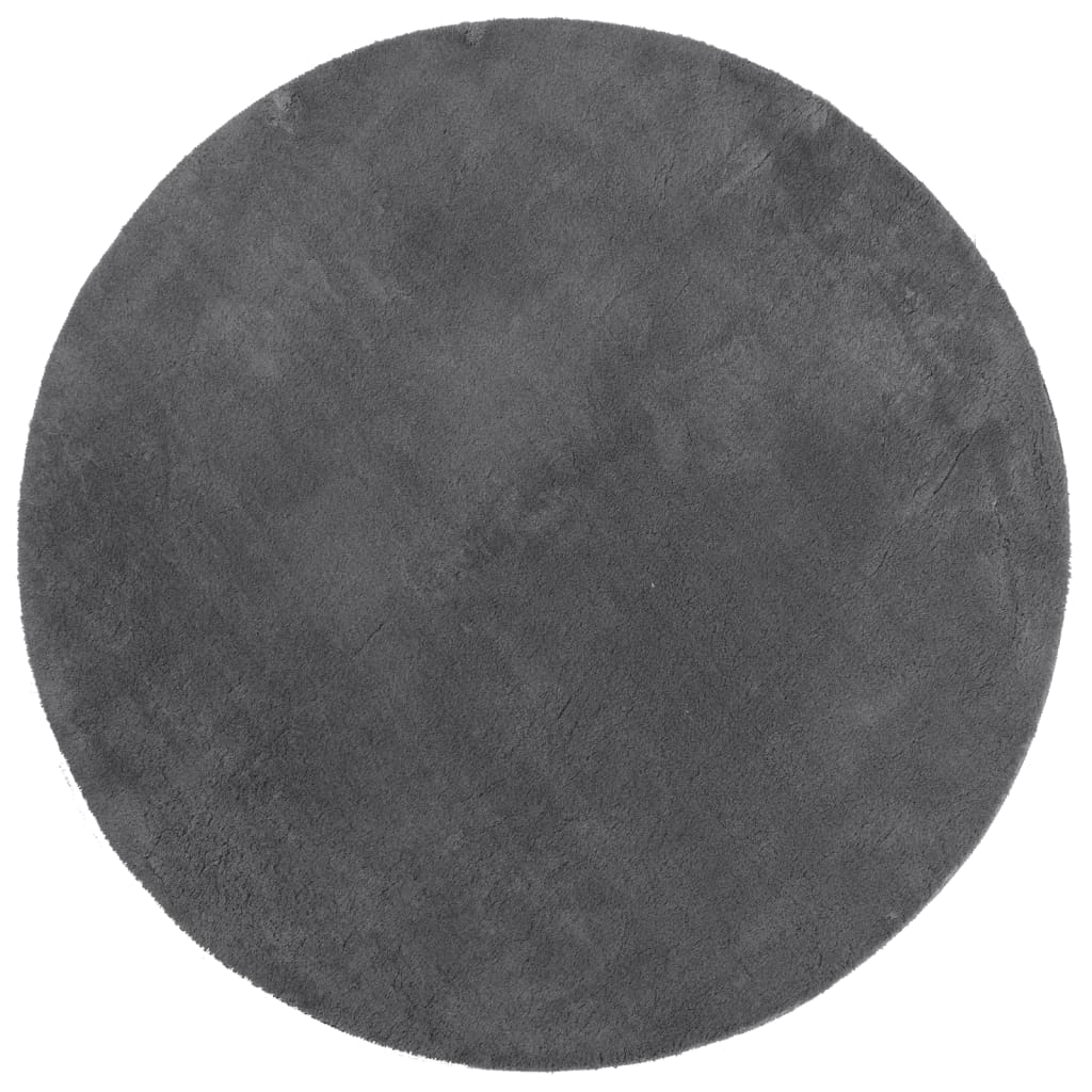 Tapis HUARTE à poils courts doux et lavable anthracite ? 200 cm - 2