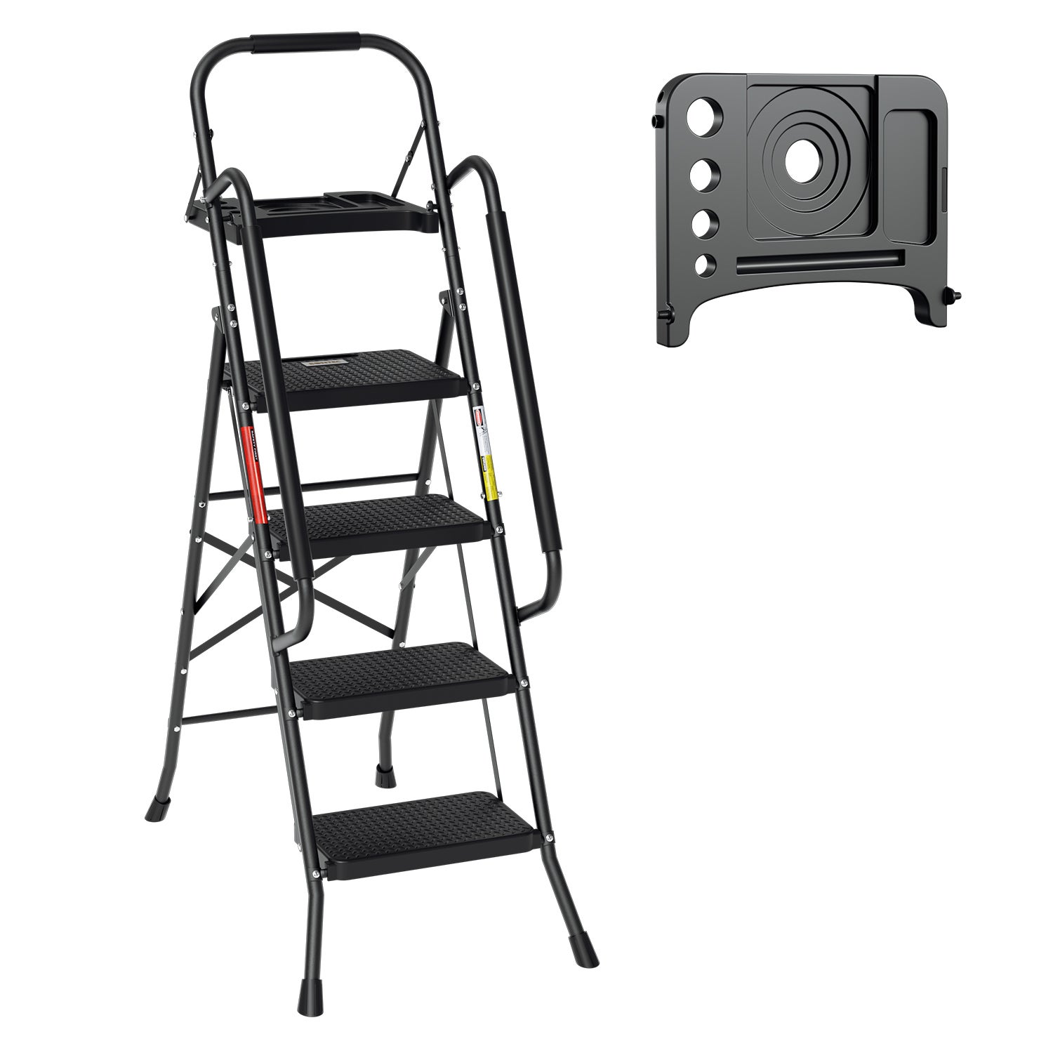 Relaxdays Escabeau pliable, aluminium, plastique, charge max. 150 kg, ... pas cher Relaxdays Escabeau pliable, aluminium, plastique, charge max. 150 kg, ... pas cher