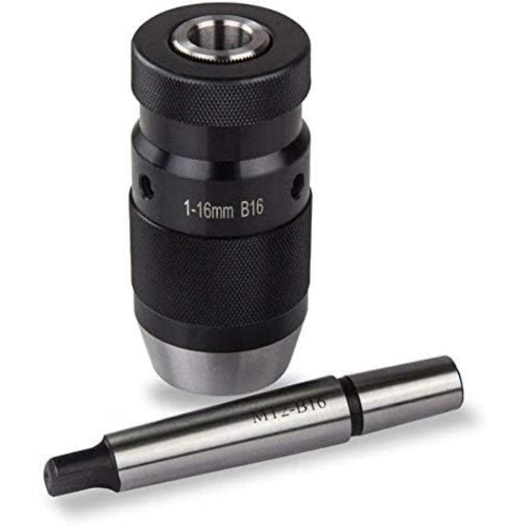 Haosie Mandrin Perceuse a Colonne, 0.5‑16 mm MT2‑B16 Mandrin de Perçage, Mandrin Autoserrant Convient Aux Perceuses Cylindriques, Aux Fraiseuses et Aux Tours