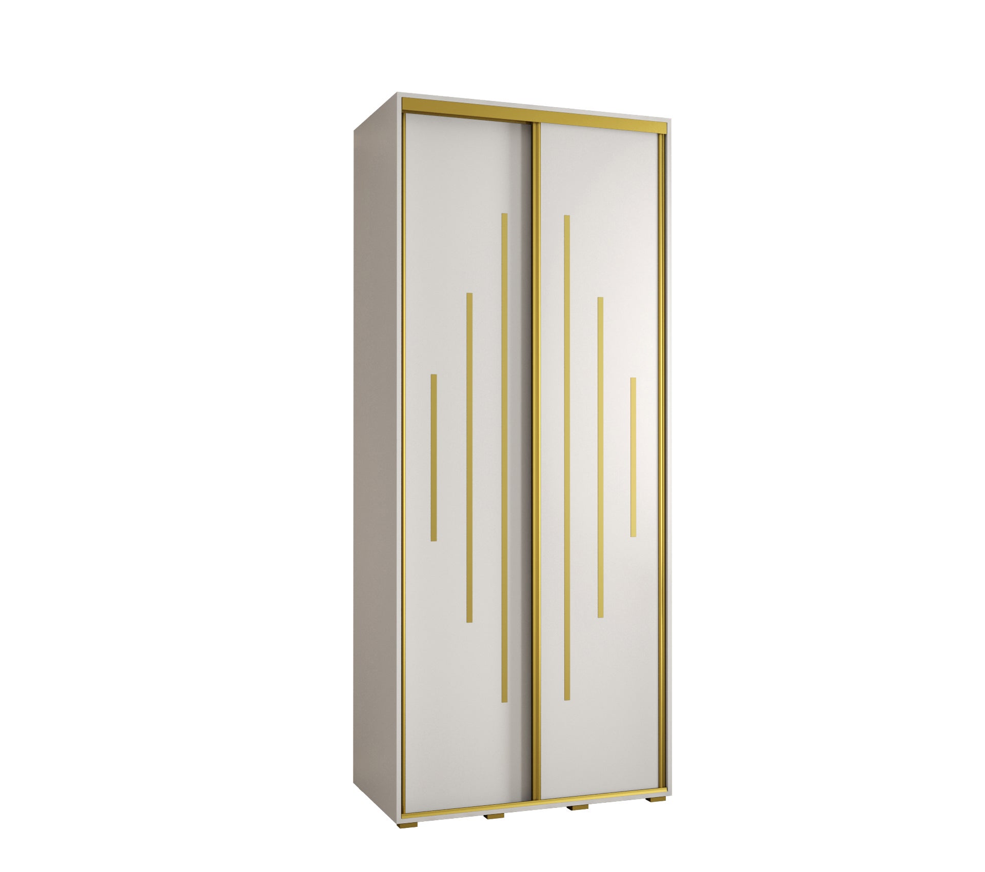 Szafa przesuwna wysoka Davos 12 120 x 60 x 235,2 cm biały + biały + u. złoty - Abiks Meble