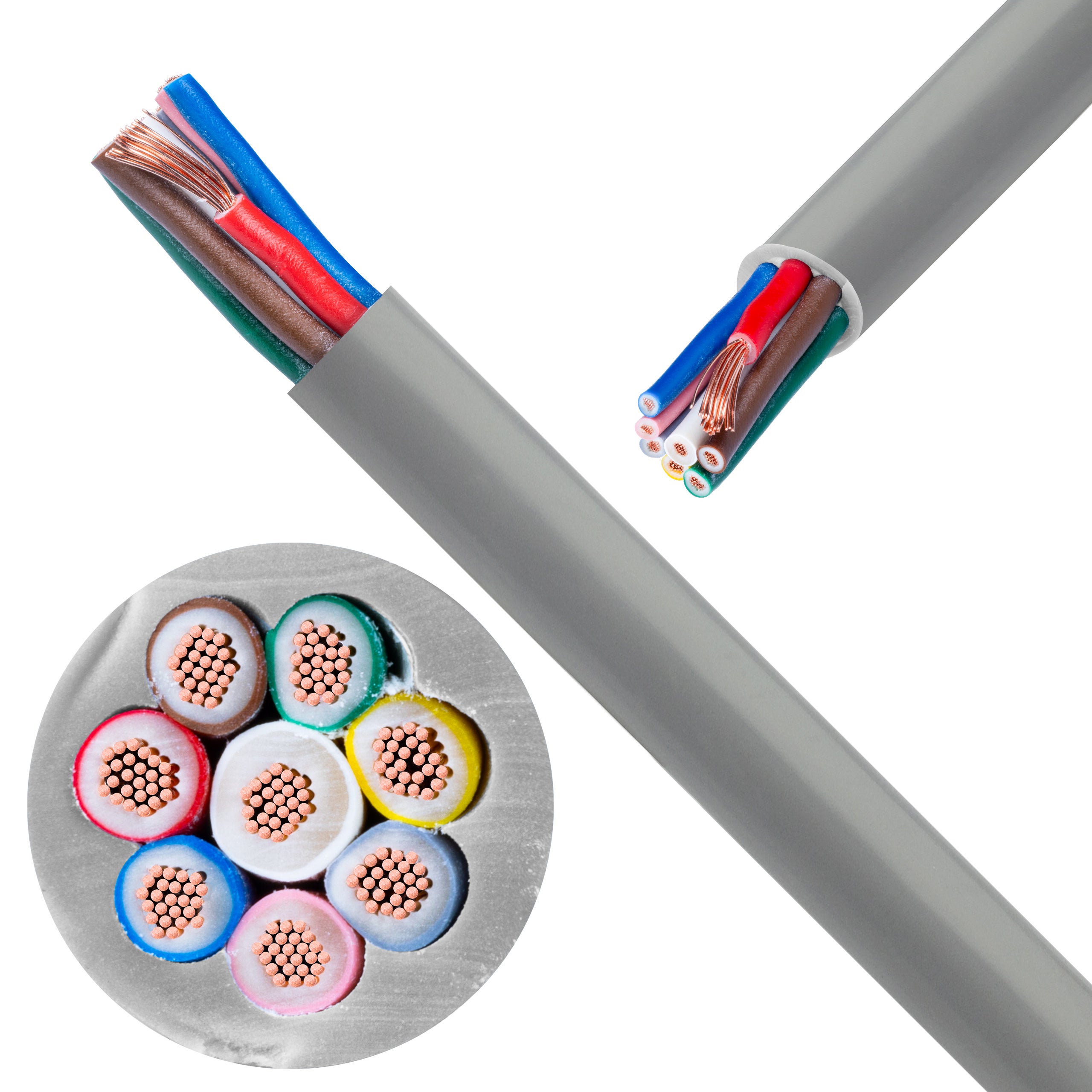Kabel sterowniczy BiT LIYY 8x0,75mm2 szary 300/300V olejoodporny linka Bitner 100m