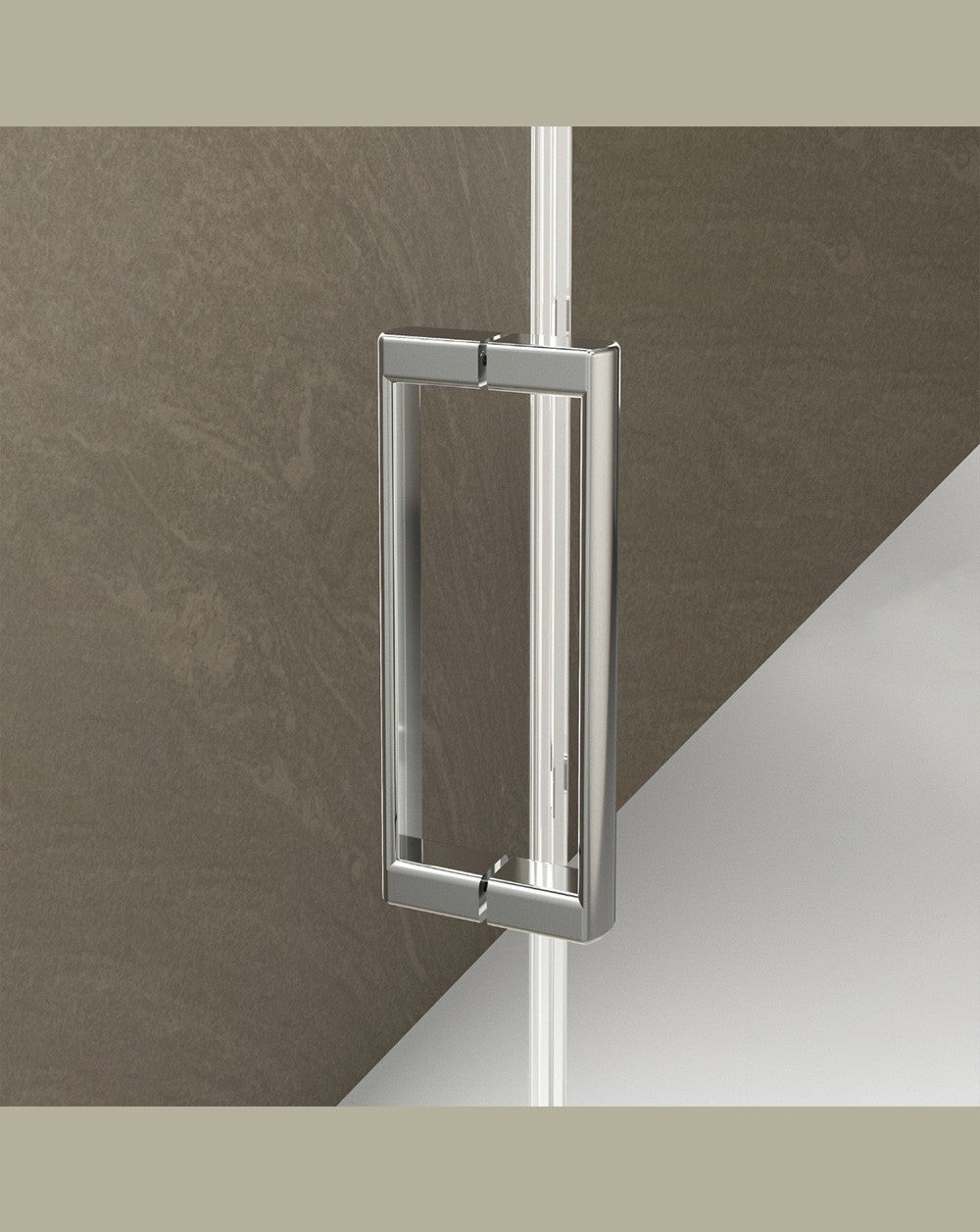 Mampara Ducha Frontal Corredera 1 Puerta 1 Fijo | Alto 190cm Serigrafía | Cromo Brillo 100cm (Adaptable 98-102cm) - 5