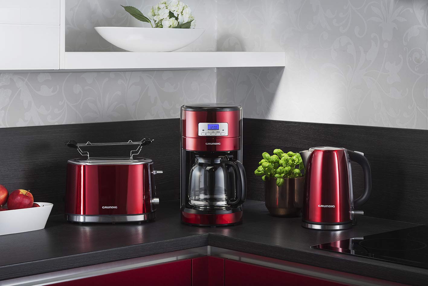 GRUNDIG Intermedia GmbH Ta 6330, 850 W, 5.3 Cubic_Centimeters, Acciaio Inossidabile, 2 Scomparti, Rosso - 4