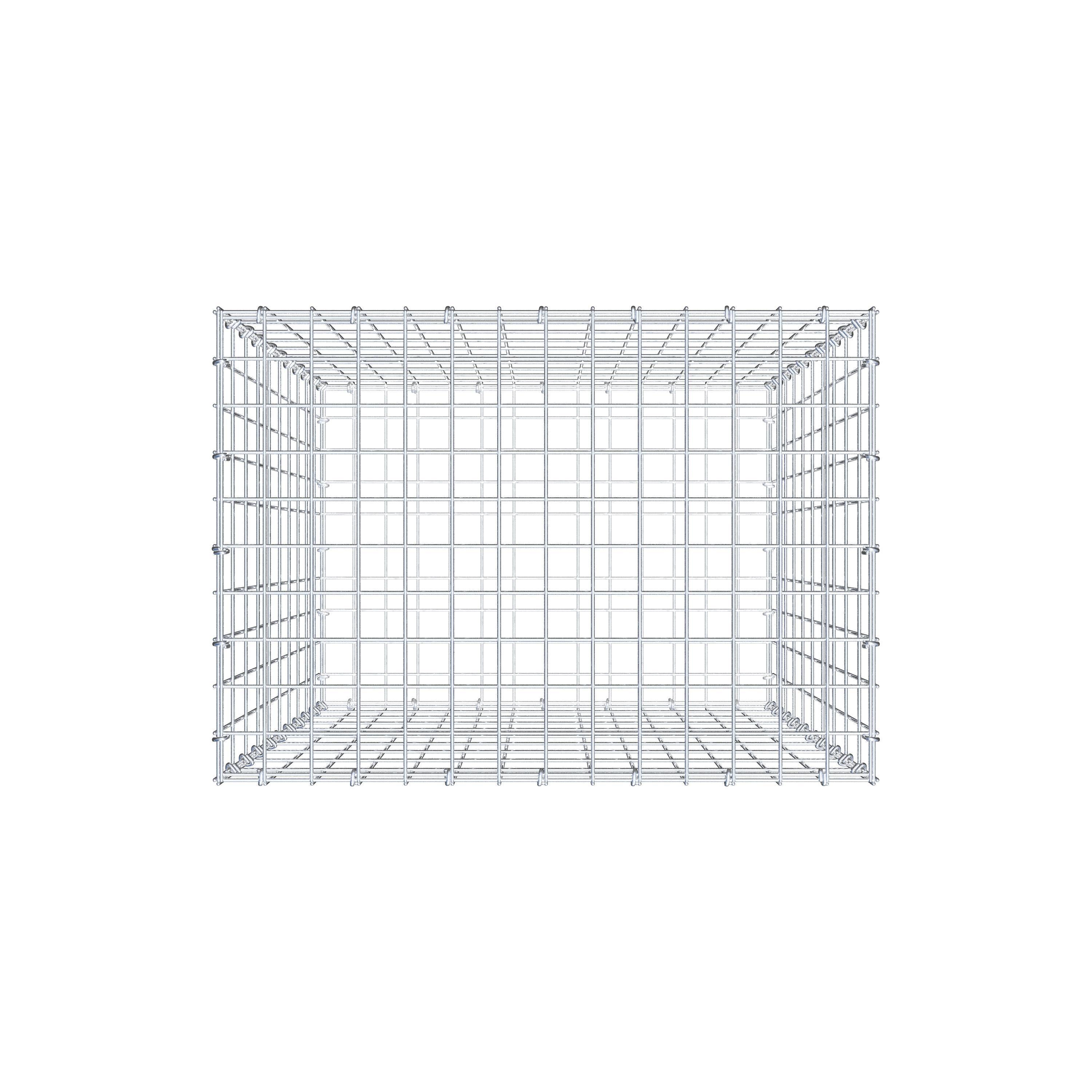 Gavión de acero galvanizado 100x70x50cm (LxAxP), malla 5 x 10cm, Anillo en C, jaula metálica para muro o jardín - 8