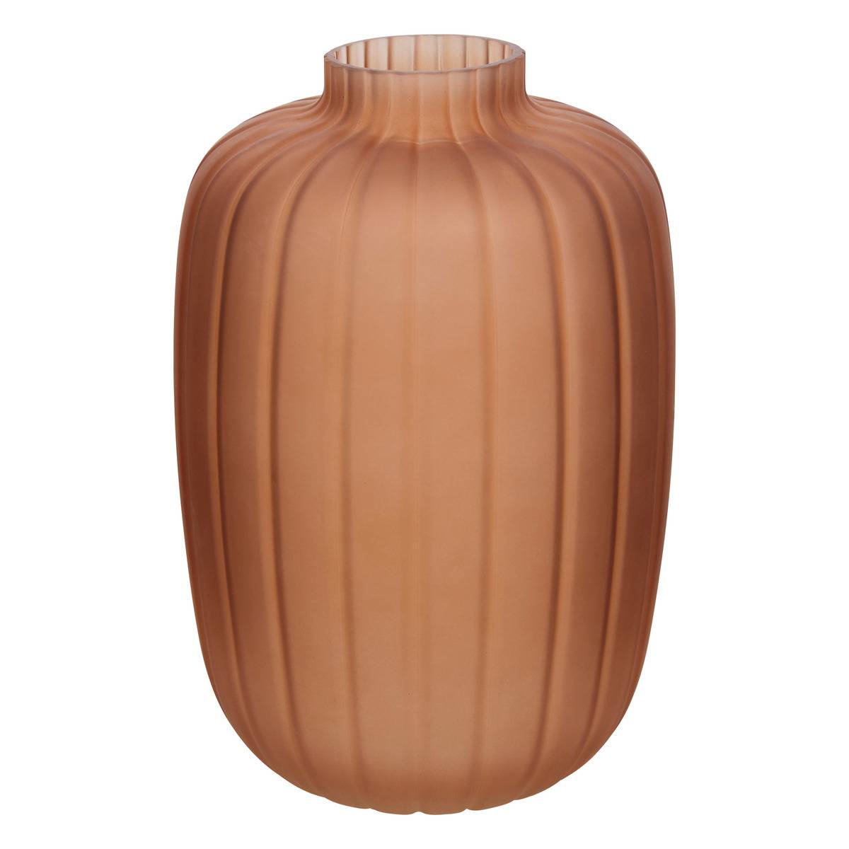 Vase Lidy Atmosphera En Verre - Hauteur 20 Cm, Diamètre 14 Cm - Couleur Ambre - 4