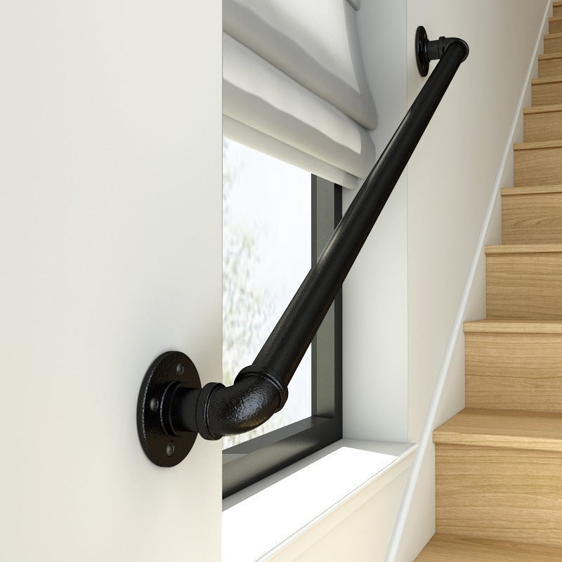 Poręcz schodowa z kutego żelaza, poręcz bezpieczeństwa dla osób starszych i dzieci, poręcz wewnętrzna i zewnętrzna, 50 cm