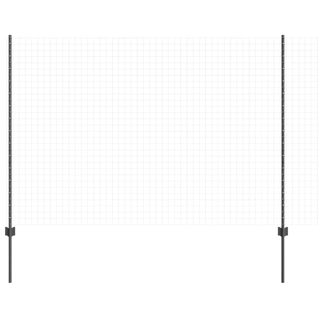 vidaXL Poteau de clôture. 5 pcs Gris 160 cm Acier - 3