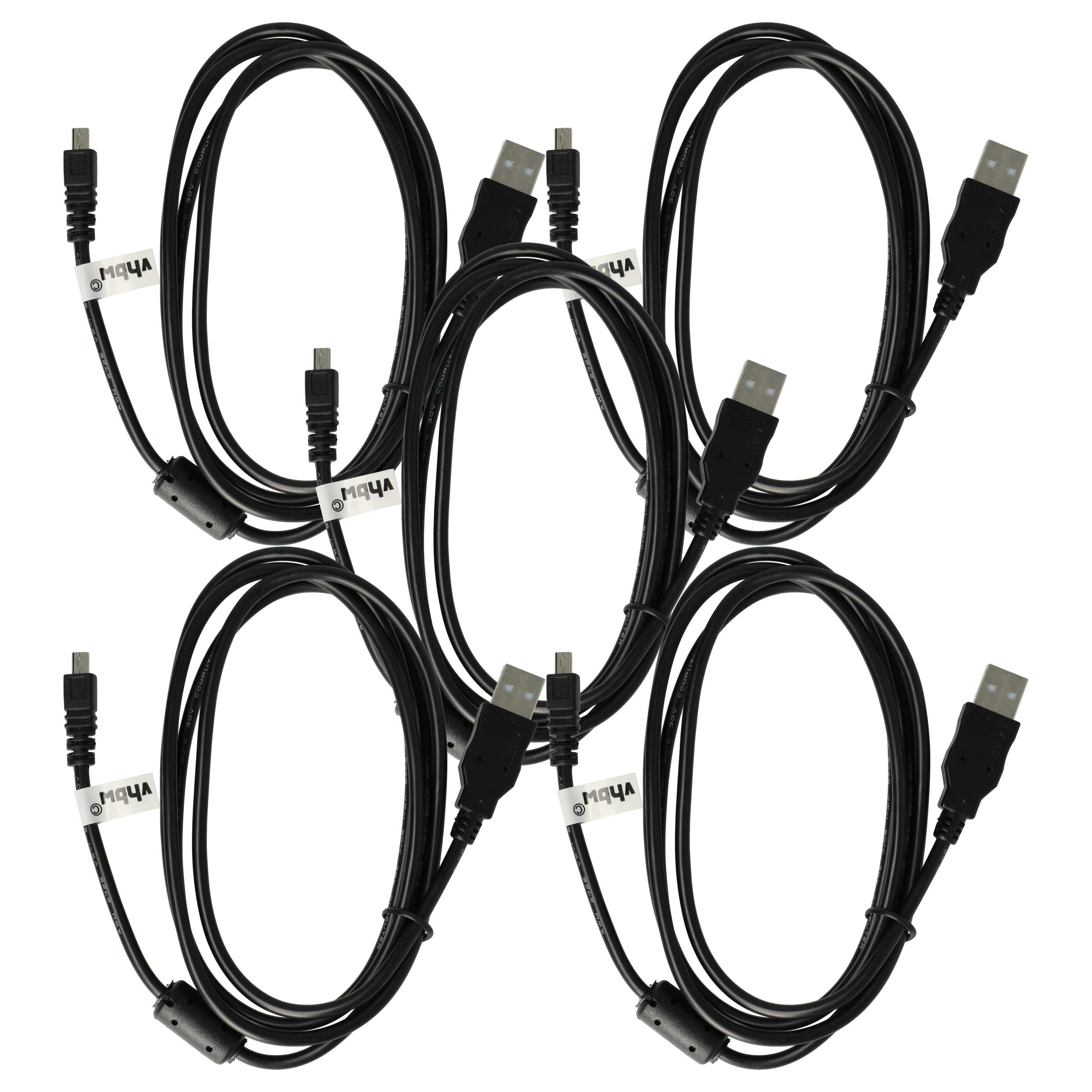 Vhbw 2x Cavo Dati USB Per Fotocamera Konica Minolta Dynax 7D E 5D - Da USB Tipo A A Porta Fotocamera - Lunghezza 1,5 Metri - 3