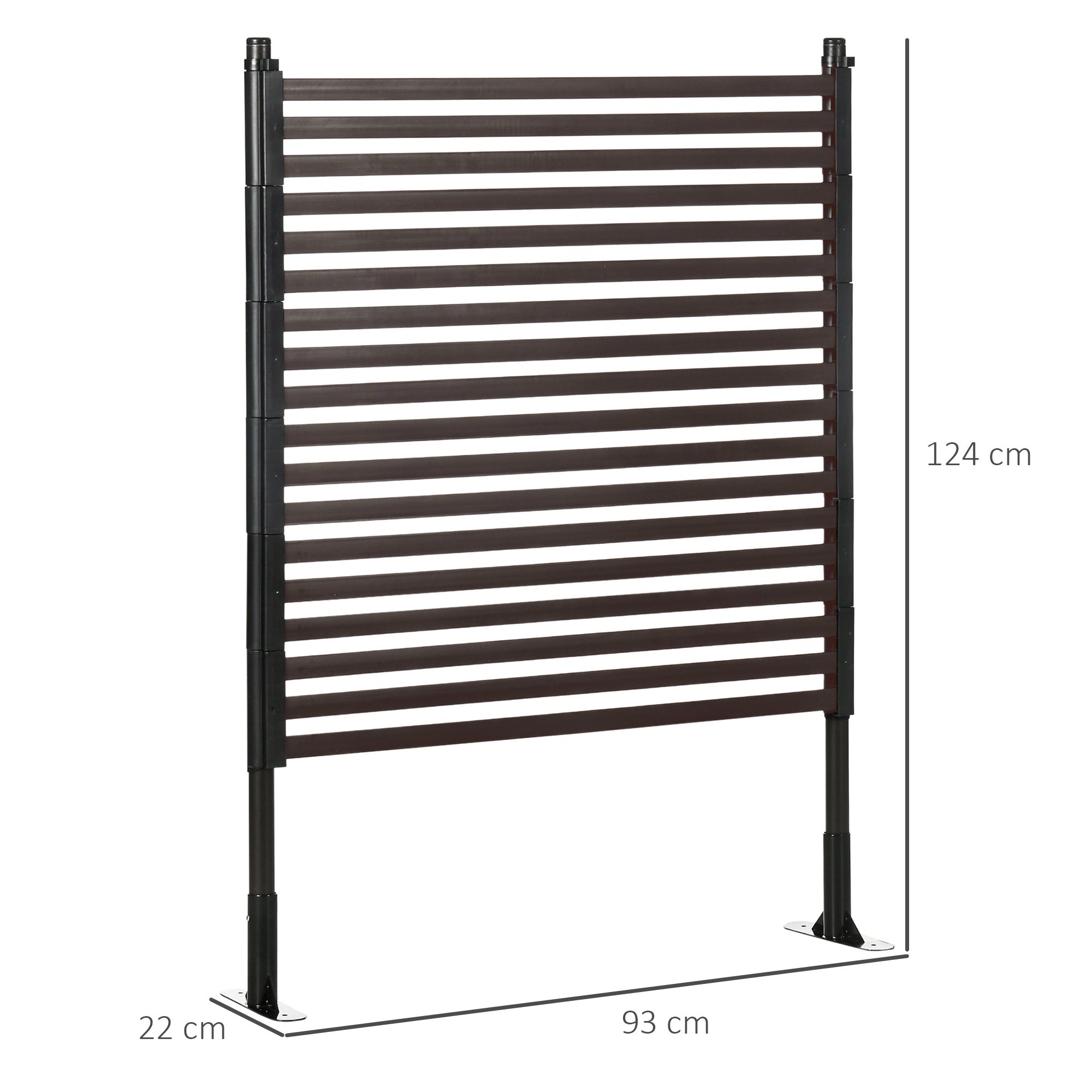 Clotûre de jardin acier avec revêtement PE Outsunny - 3