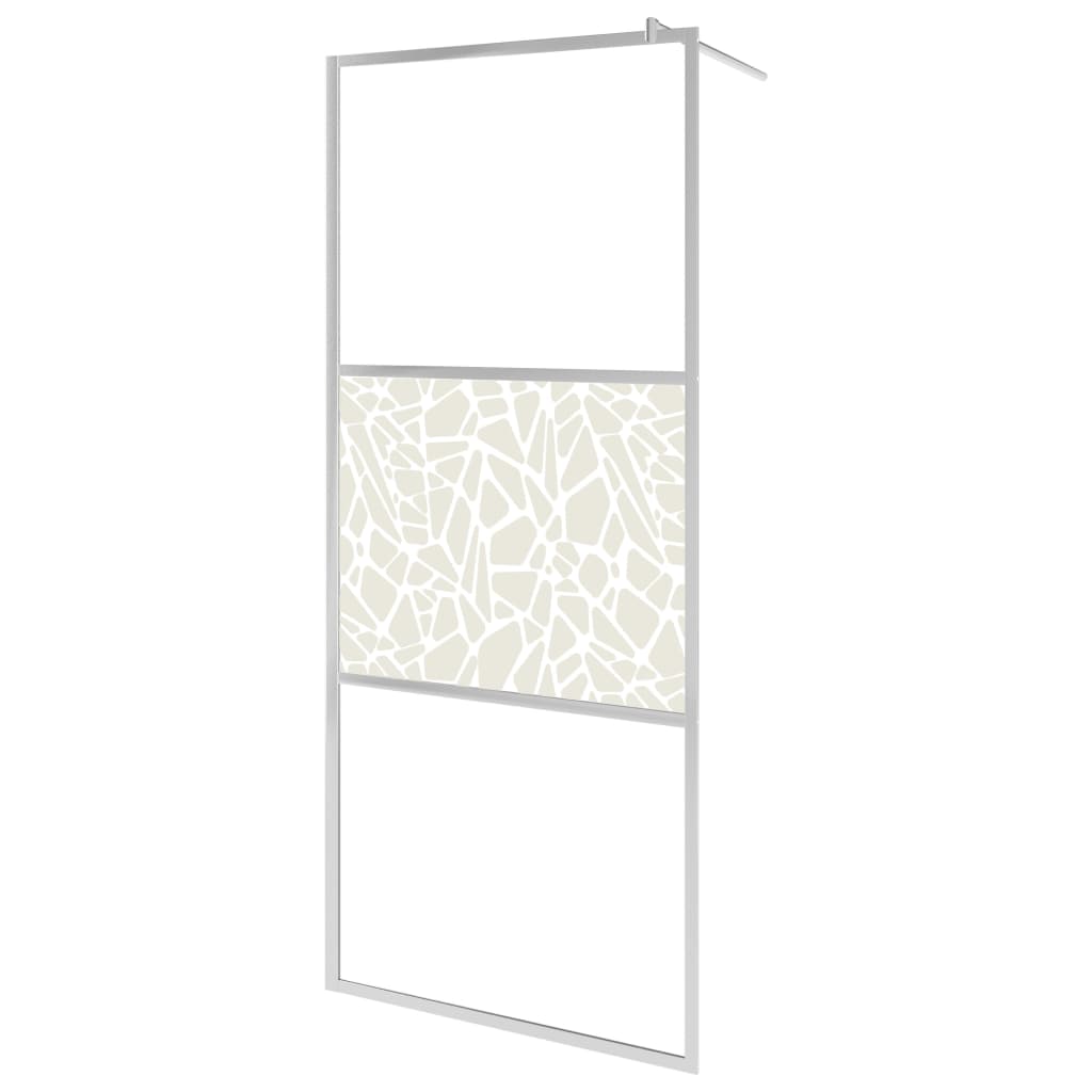 Maison Exclusive - Parete per Doccia Walk-in in Vetro ESG Design Pietra 80x195 cm - 2