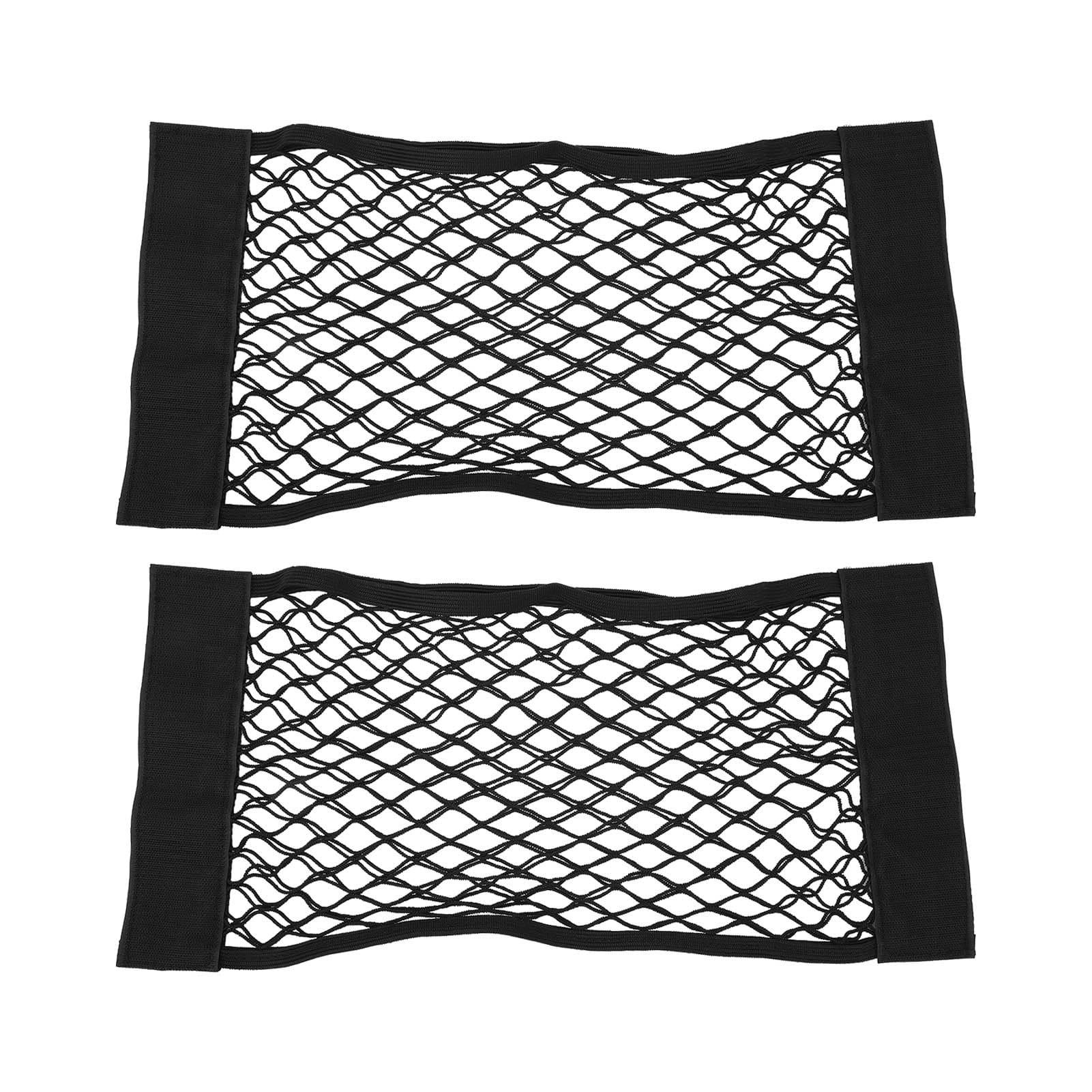 Zestaw 2 siatek do przechowywania rzeczy w bagażniku samochodowym – utrzymuj porządek w samochodzie (50 x 24 cm)