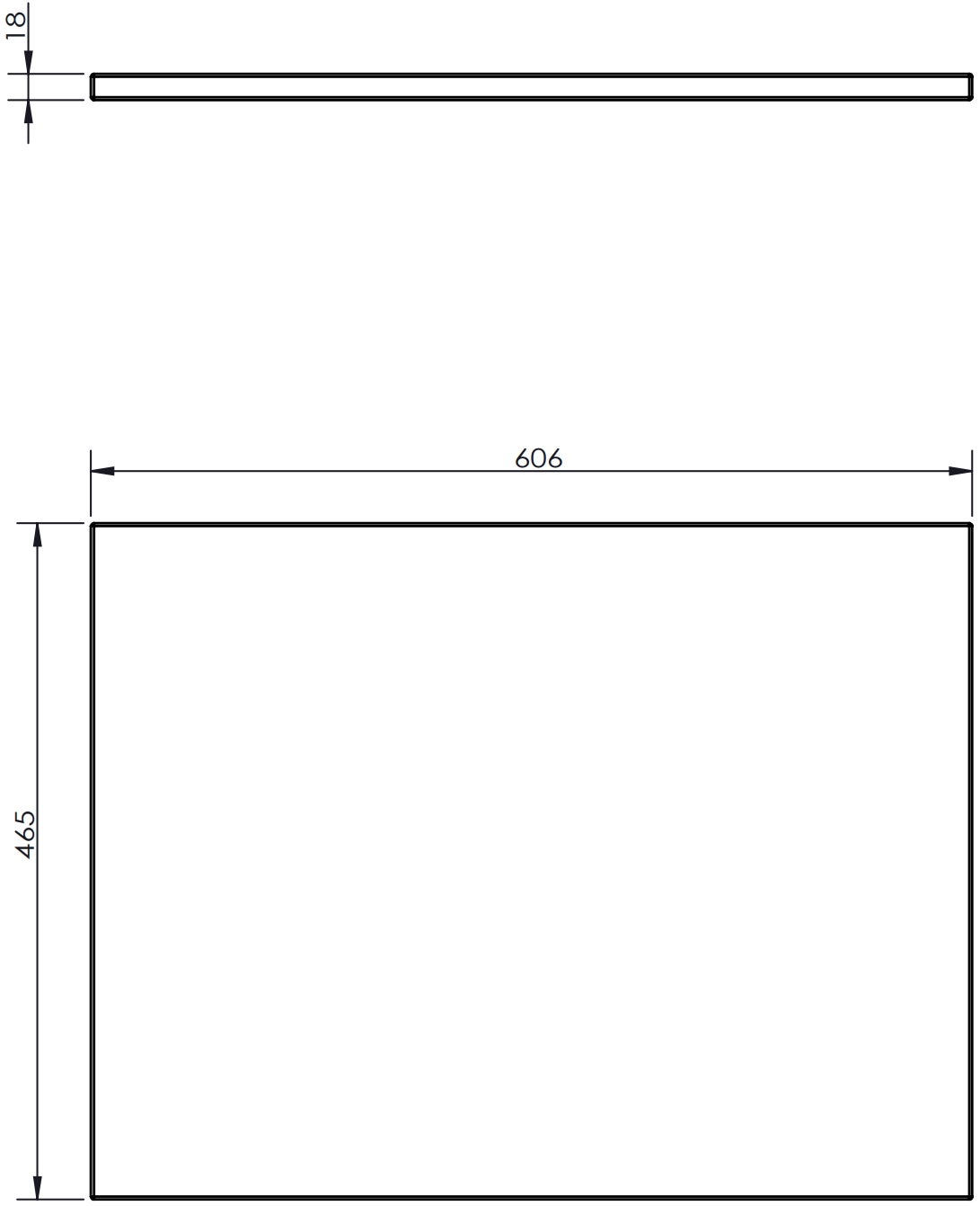 Mexen Uni plateau de table 60 cm, noir brillant - 91AXX-0604-464-18-70 ...