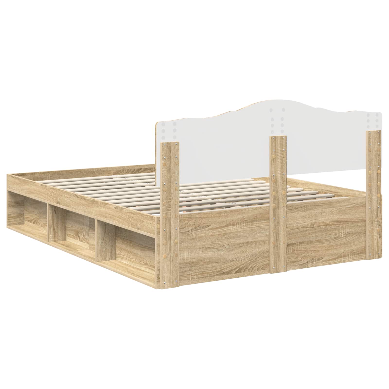 Cadre de lit 140 x 200 cm pin massif - 9