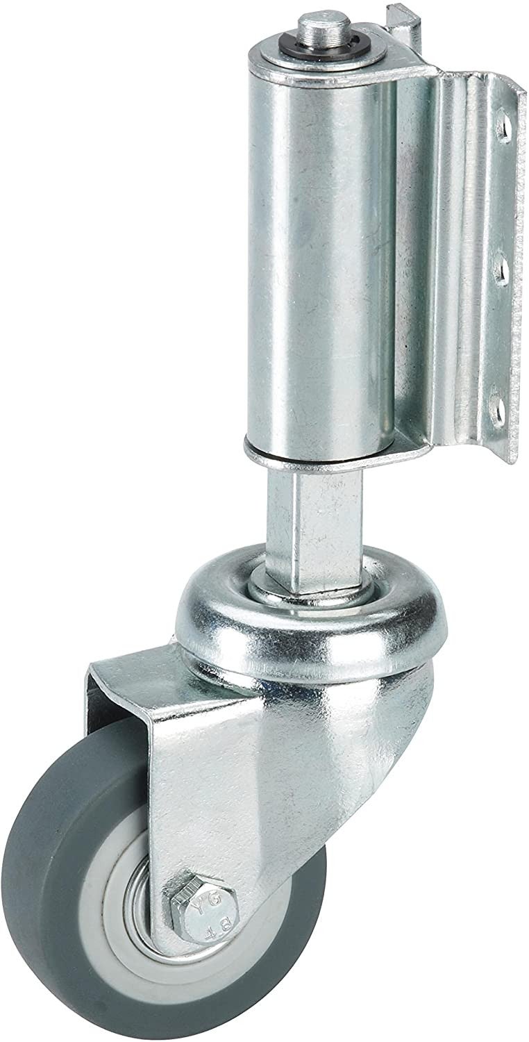 Roue De Portail Réglable à Ressort, , Adaptée à La Roue De Portail De Cloture Electrique En Metal 4 Pouces Argent Avec Frein 97182903