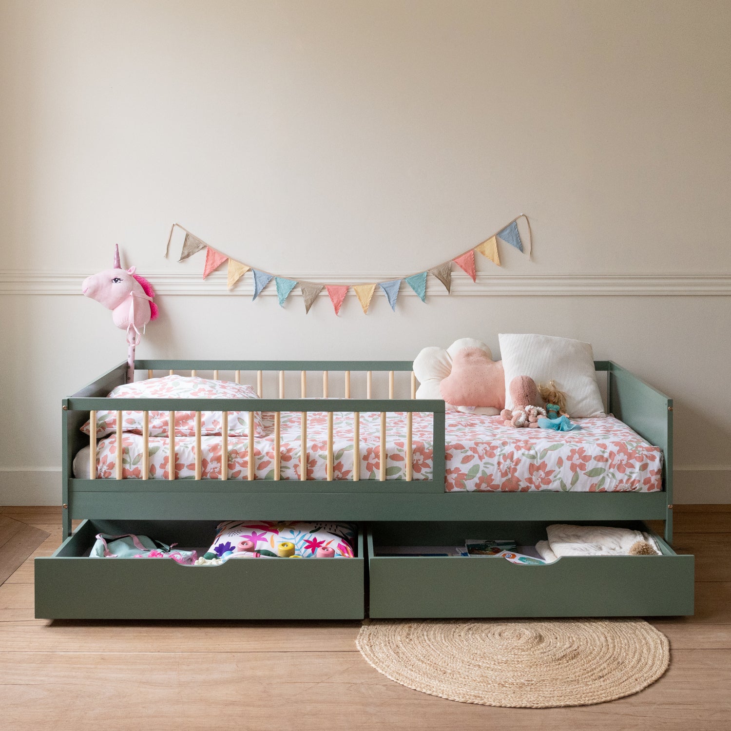 Lit pour enfant vert 1 place ADAM - 5