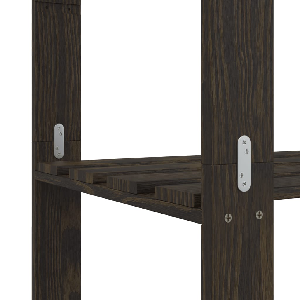 Support de rangement à 5 niveaux noir 170x38x170 cm bois pin - 6