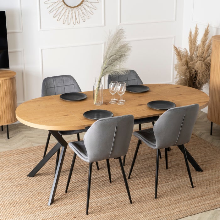 Stół Rozkładany Okrągły Kuchenny Do Jadalni Kuchni Salonu Loft Dąb LUGO - 2