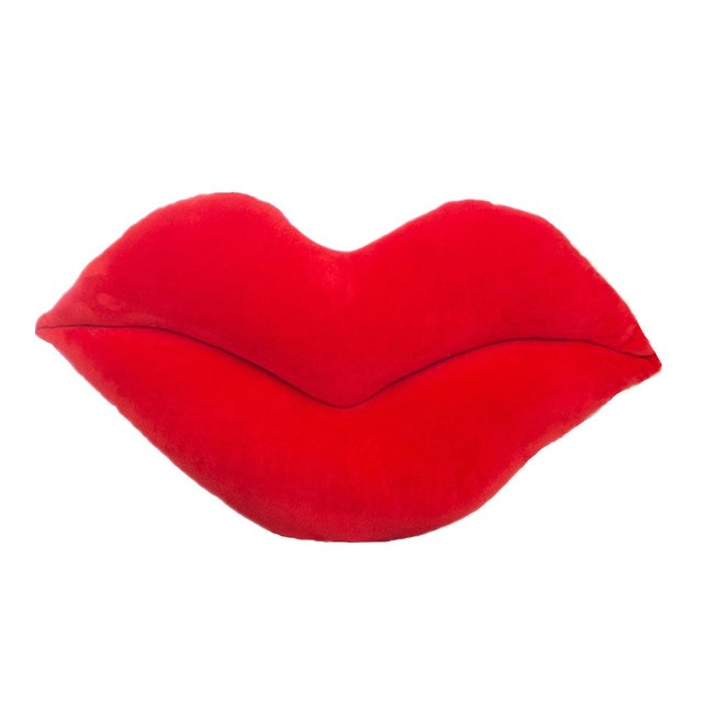 Coussins en forme de lèvre rouge, cadeau de Saint-Valentin pour les amoureux, coussin décoratif en velours doux pour lit, canapé, bureau, 50 cm