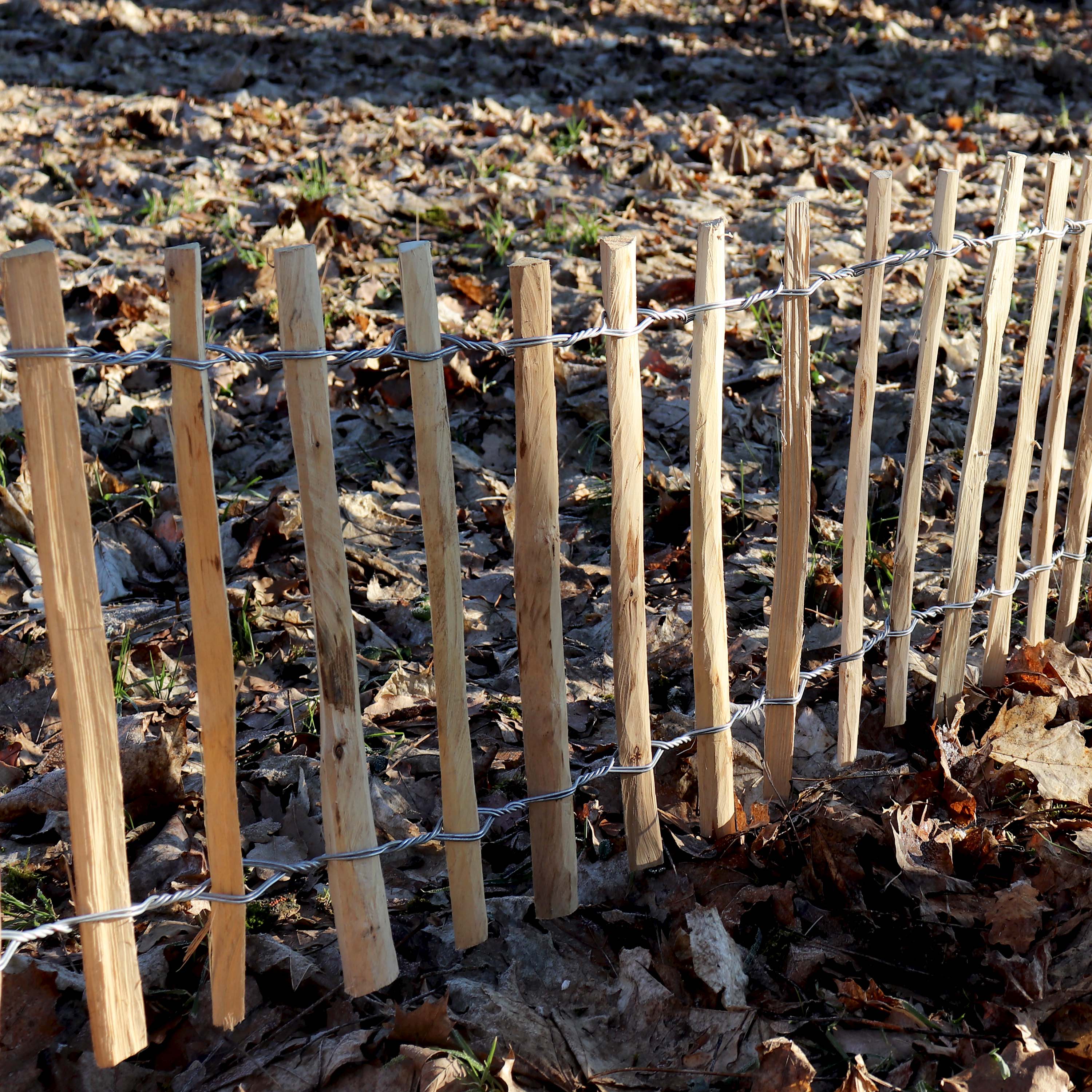 Clôture de 5 m Rollboarder Espacement des lattes de 35 cm Clôture de jardin de 4 à 6 cm en bois de noisetier - 3