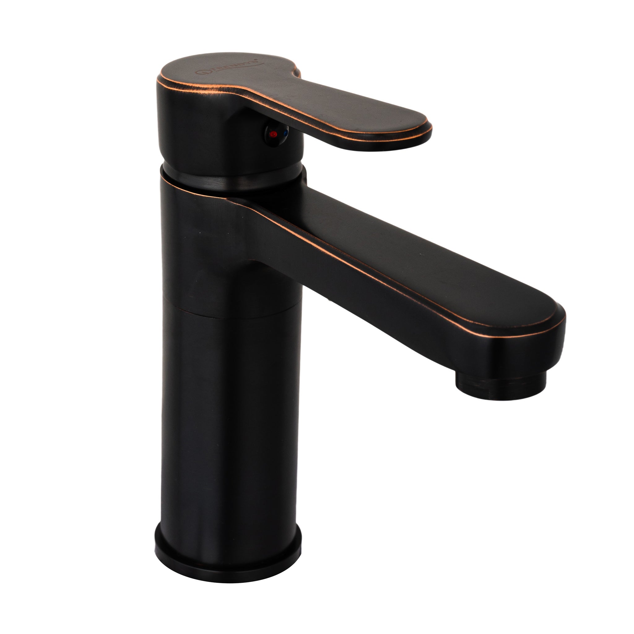 MocArt 2239 – Rubinetto A Cascata Per Lavabo, Nero E Oro Rosa, Monoforo, In Ottone, Con Nucleo In Ceramica