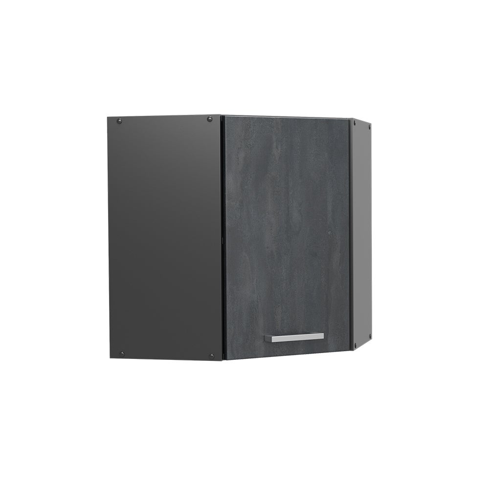Vicco Szafka wisząca narożna R-Line, Czarny beton, 57 cm