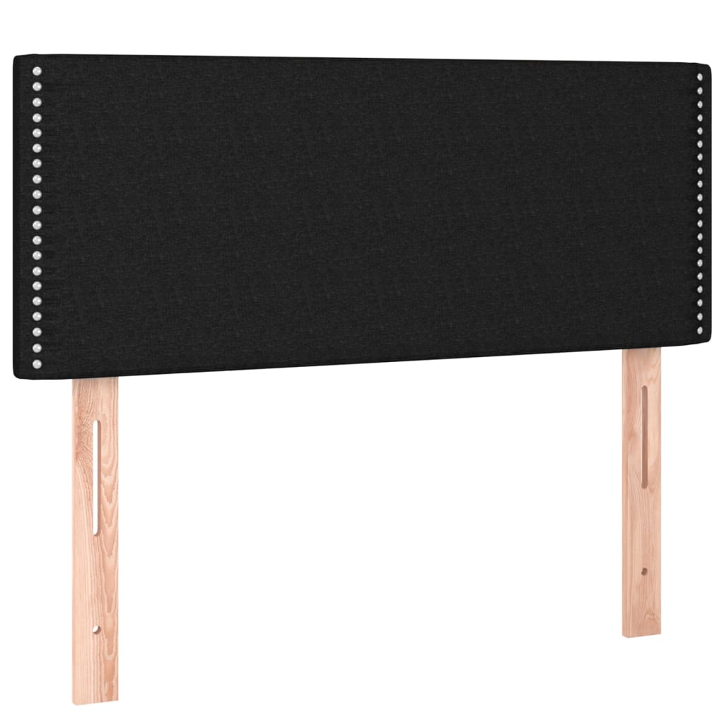 Sommier à lattes de lit avec matelas et LED Noir 90x200cm Tissu vidaXL - 7