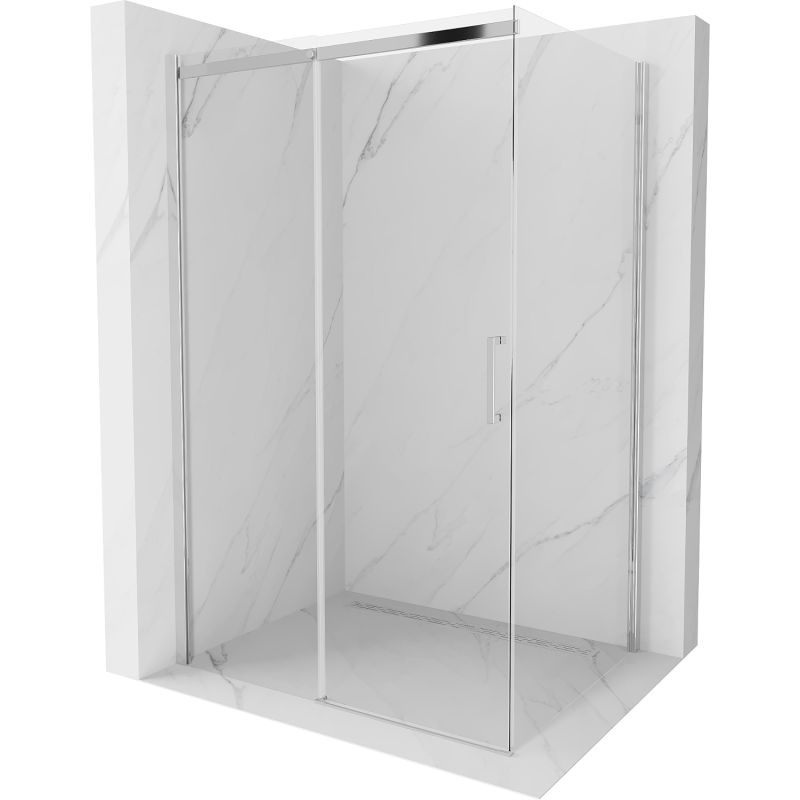 Mexen Omega kabina prysznicowa rozsuwana 130 x 100 cm, transparent, chrom - 825-130-100-01-00