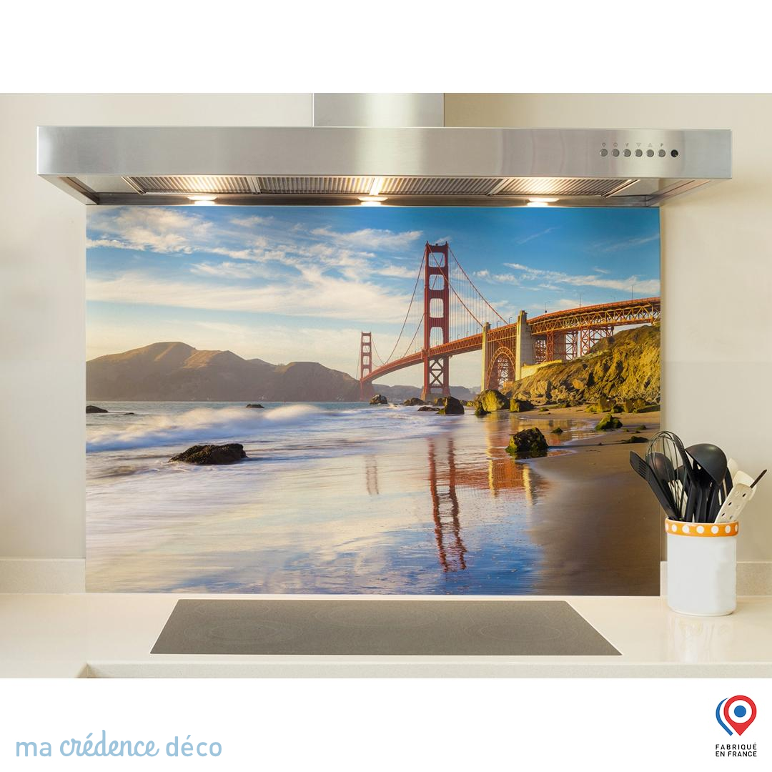 Crédence De Cuisine En Verre 125x50cm - Paysage De Mer Et Plage - Style Moderne - Facile à Nettoyer