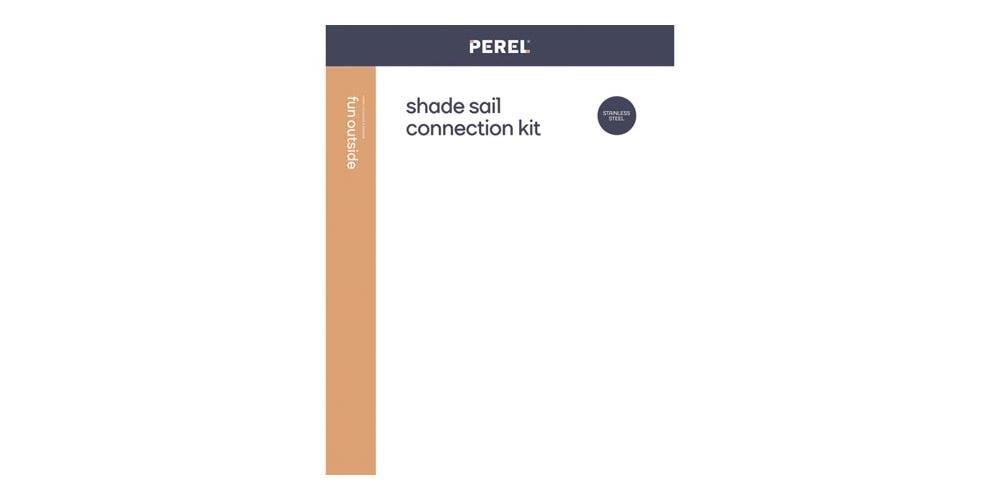 Perel Kit de fixation, 2 tendeurs, 2 pitons à visser, 2 pontets sur platine, 2 mousquetons, corde en nylon - 6