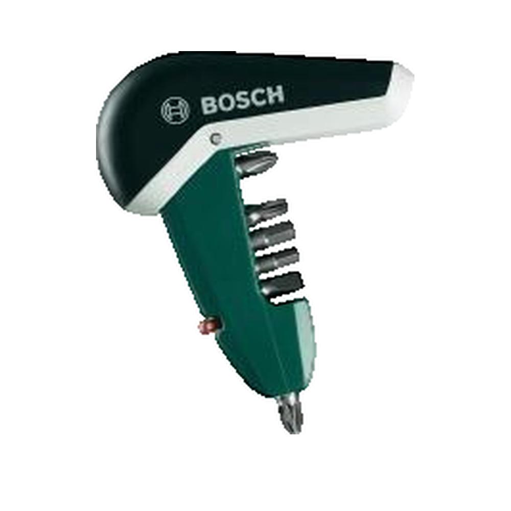 Zestaw śrubokrętów ręcznych Bosch z mechanizmem zapadkowym i 6 wymiennymi końcówkami czarny