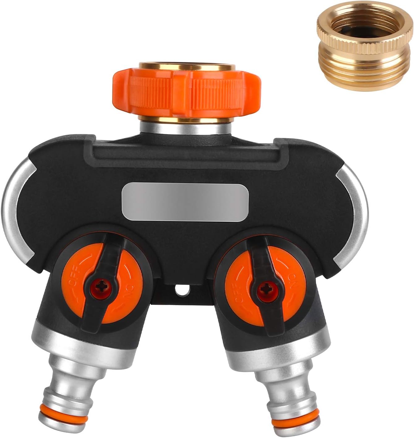 Dwudrożny dystrybutor nawadniający - dystrybutor nawadniający 3/4" i 1/2" z zaworem, regulowany do podlewania ogrodu