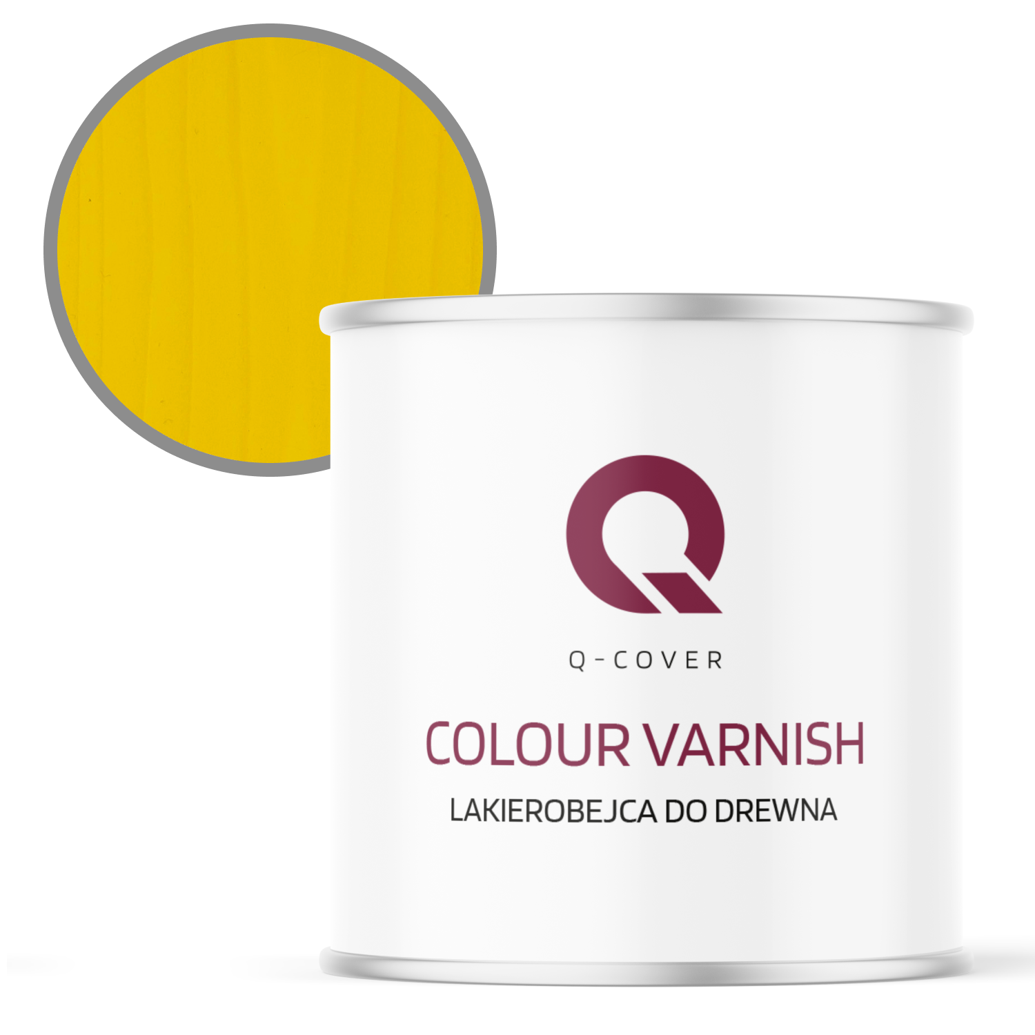 Lakierobejca do Drewna 3w1 Q-Cover Żółty Półmat 2.5L