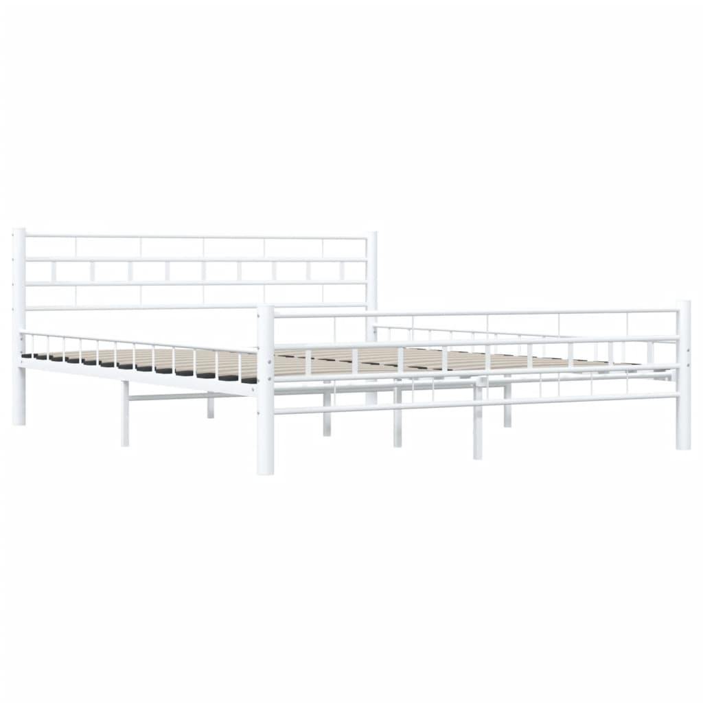 Maison Exclusive - Estrutura de cama metal 160x200 cm branco - 4