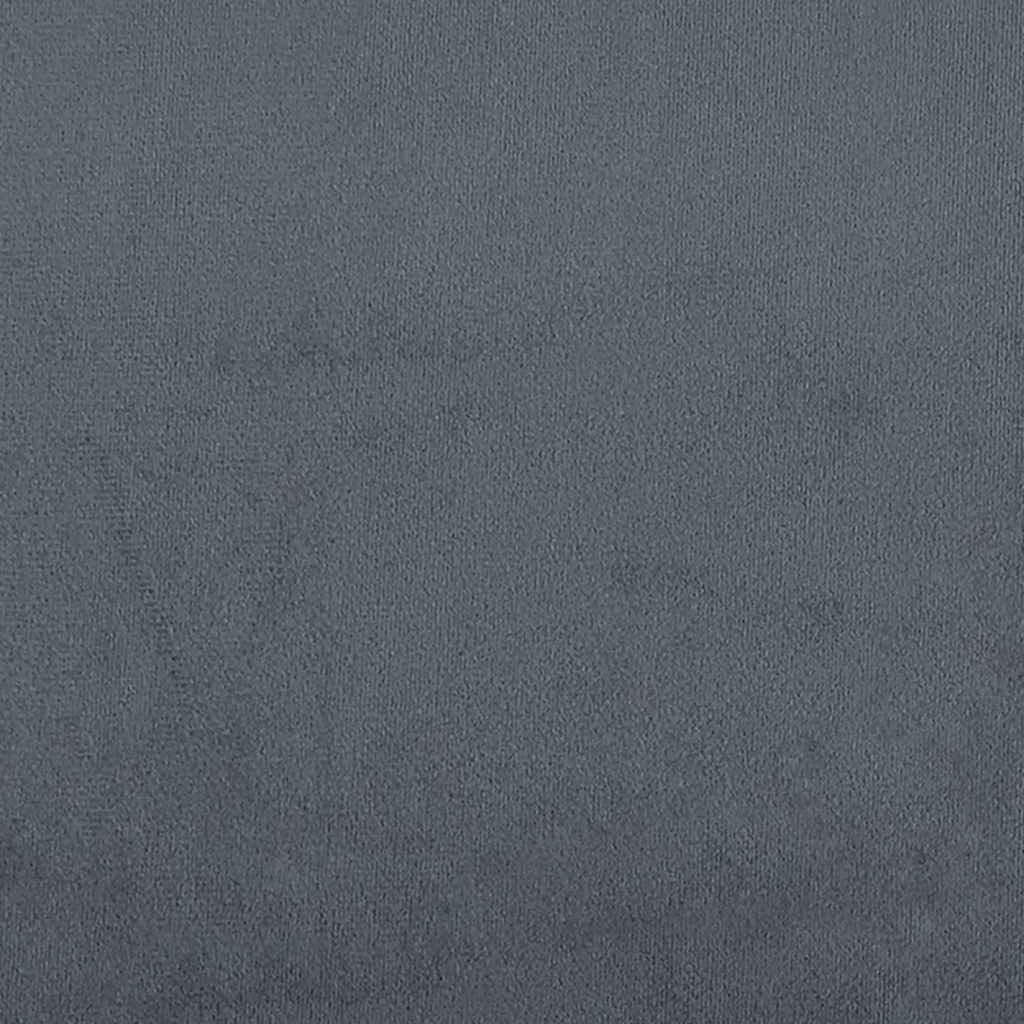Cadre de lit sans matelas gris foncé 200 x 200 cm en velours - 8