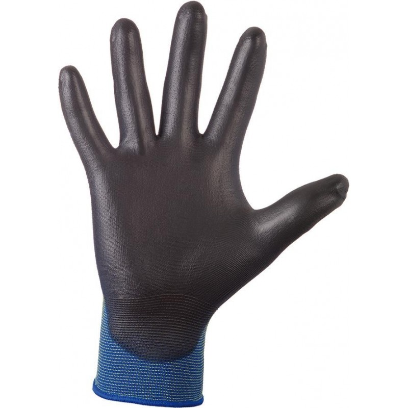 Gant de protection Lintao PU, bleu,Taille 8 (Par 12) - 5