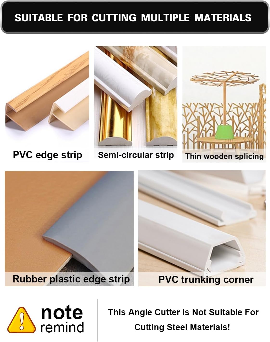 Tesoura de esquadria com ângulo de 45°-135°, tesoura multifuncional para corte de tubos de PVC, com 10 lâminas de reposição - 7