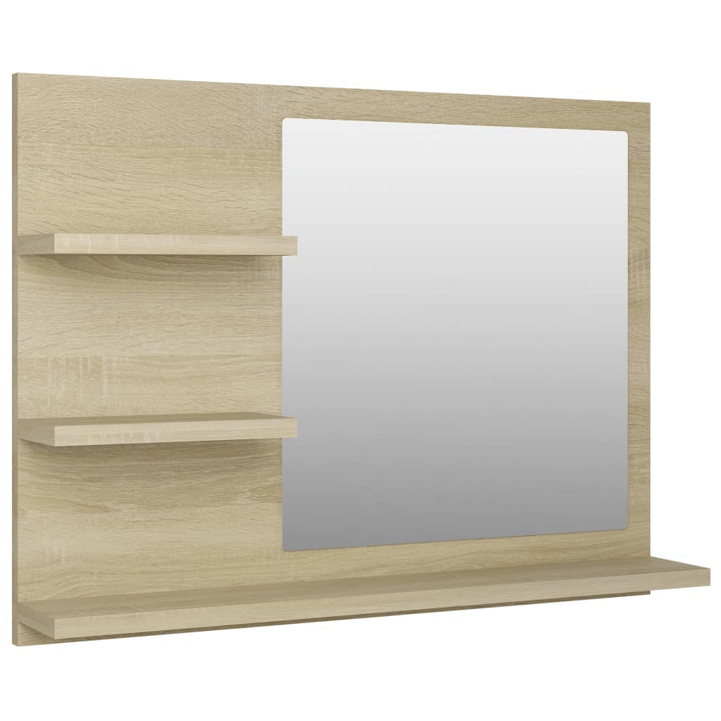 Maison Exclusive Miroir de salle de bain chêne sonoma bois d’ingénierie - 2