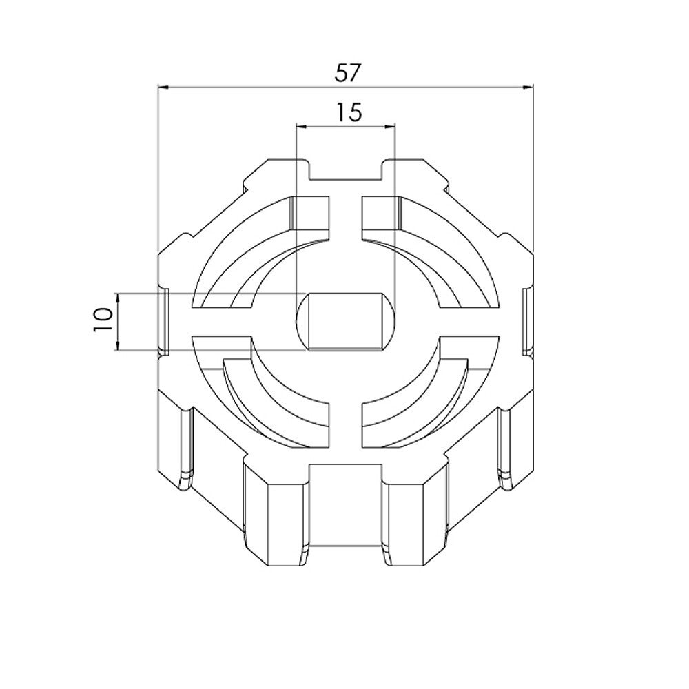 Kit adaptateur pour moteur de volet roulant filaire Ø 45 mm dans tube OCTO Ø 60 mm - 3