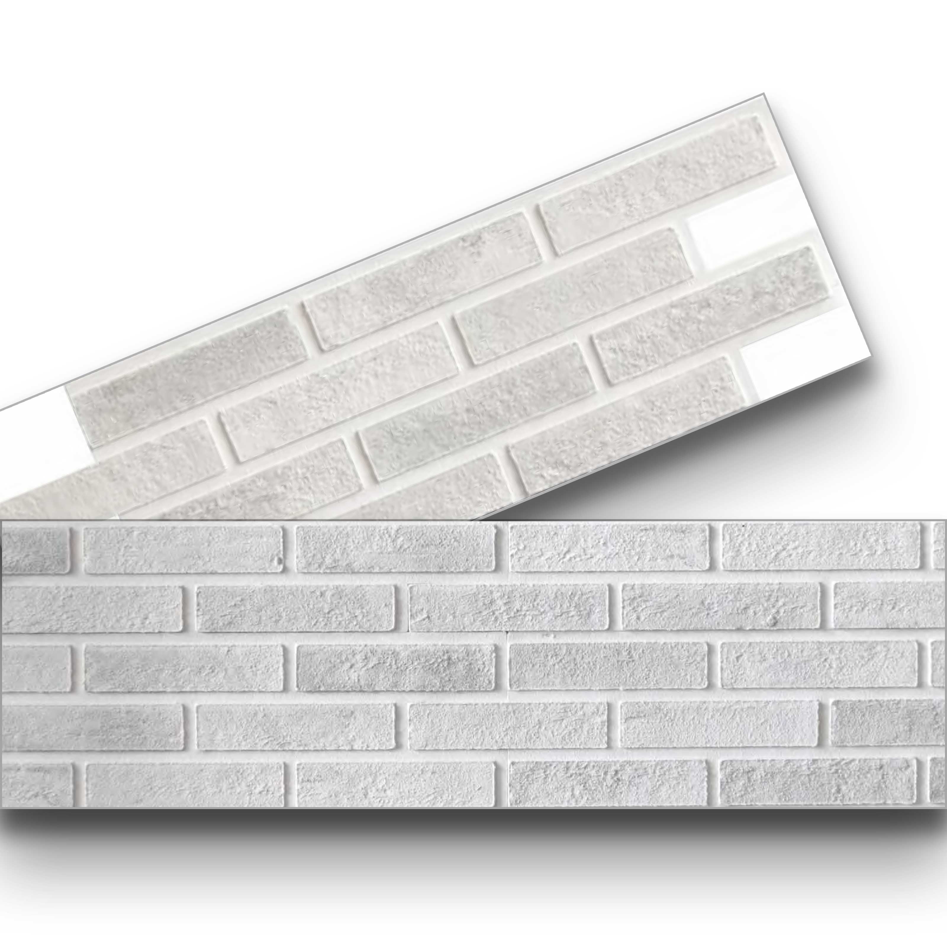 Revêtement isolant extérieur-intérieur FLEX 248X770X5mm avec briques BLANCHES ultra-réalistes - 2