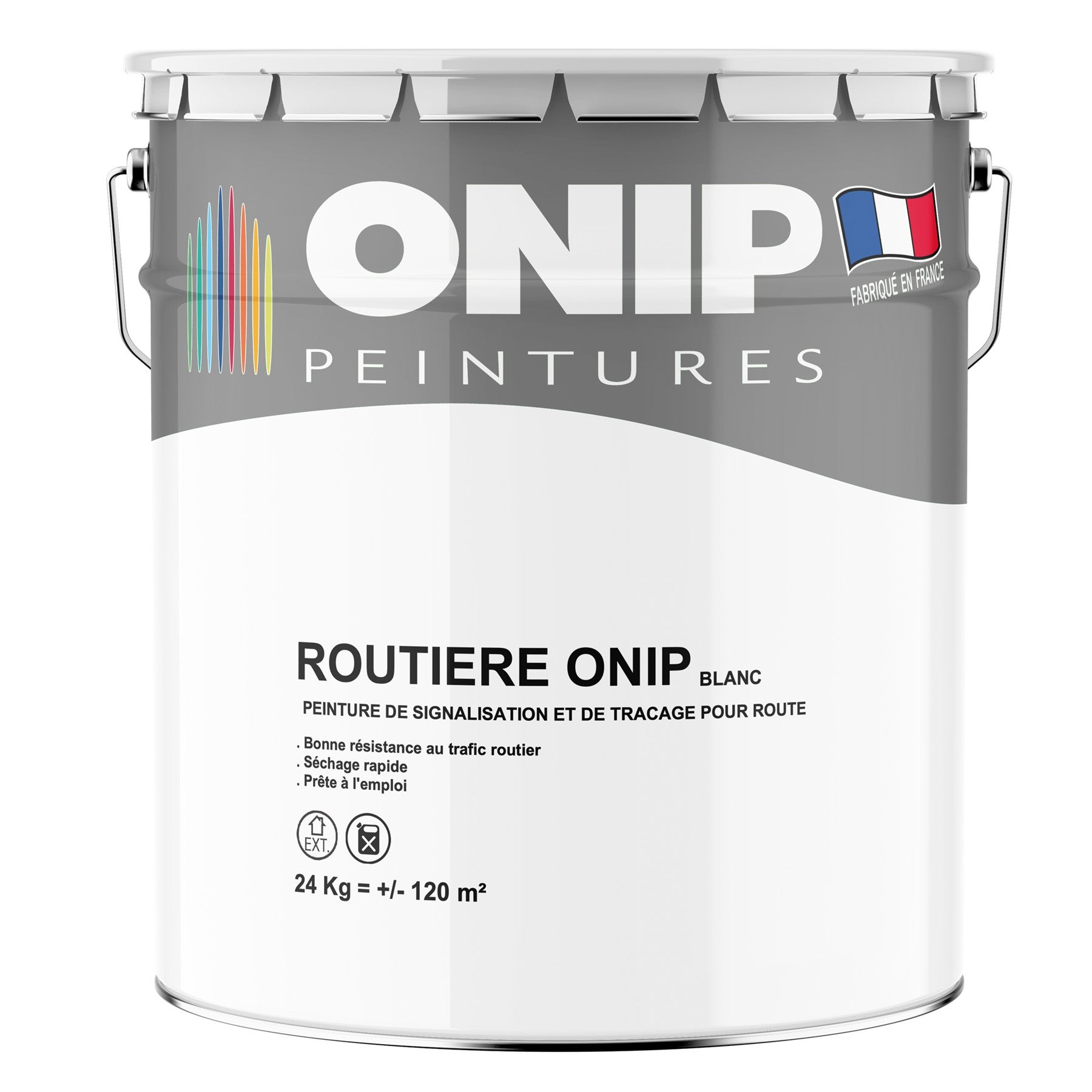 Peinture Routière Noire 24 Kg - Pour Marquage Au Sol, Signalisation Parking Et Voirie - Acrylique Monocomposant - 2