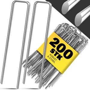 Lot De Piquets De Fixation En Acier Galvanisé | Tête Plate, Longueur Au Choix (50/100/150/200 Cm) - Pour Tente, Tonnelle, Clôture, Jardin